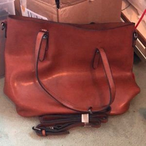 Vegan leather purse with optional shoulder strap